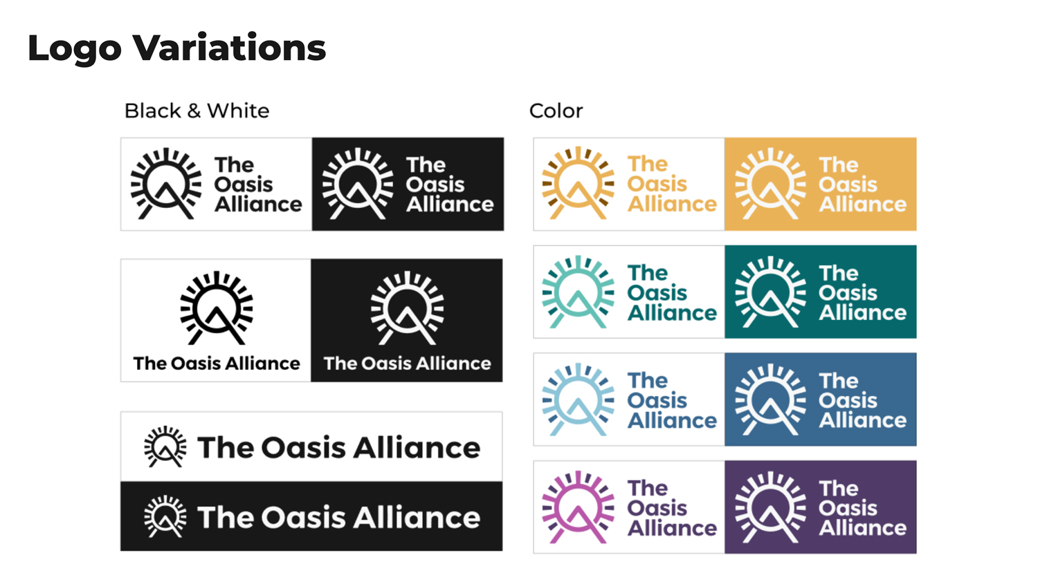 Branding logo type variations.
